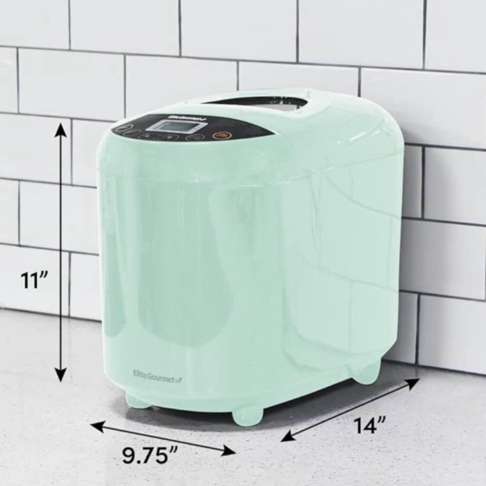 Elite gourmet bread maker. Mint green. Brand new